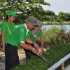 บุคลากรสำนักหอสมุดบำเพ็ญประโยชน์ ณ วัดปัญญานันทาราม